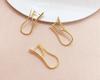 Accesorios de Joyería DIY Venta al por Mayor Simple Oro Plata Brillante Gancho para Oreja Clip Accesorios para Aretes Material