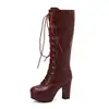Botas de Caballero Botas con Cordones Botas Altas Martins Talla 32 Talla Tabla de Agua Botas de Tacón Alto 49 Grueso Comercio Exterior Nuevo Mujeres Europeas y Americanas