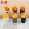 Novo Conjunto de Lanches Crocantes de Coco, Brinquedos de Comida, Materiais Artesanais para Casa de Bonecas, Acessórios de Resina Cola de Creme DIY, Pingentes para Celular