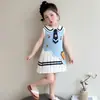 Vestido de Niña Policía Conejito Verano 2026 Nuevo Delgado Estilo Universitario Vestido de Verano Infantil Vestido Princesa Judy