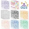 8 Pegatinas de Letras de Manual de Caricaturas Originales, Pegatinas Creativas Impermeables para Funda de Teléfono Móvil, Material de Decoración para Diario DIY