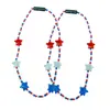 Collar de estrella de cinco puntas LED Día de la Independencia de Estados Unidos collar luminoso collar festivo accesorios para animar venta al por mayor
