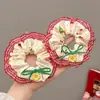 Goma de pelo para coleta baja para niñas, elegante goma para moño, banda elástica de lazo dulce, scrunchie de alta elasticidad