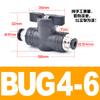 Conector de enchufe rápido válvula neumática BUC8 interruptor neumático 4 válvula manual 6 conector de tubería de aire HVFF válvula manual BUG10 12