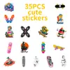 56 Novos Adesivos Estilosos de Skateboard com Desenhos Animados e Grafite Transfronteiriços para Celular e Carro Decoração Personalizada Adesivos à Prova d'Água Venda por Atacado