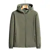 Chaqueta exterior impermeable y resistente al viento con capucha, abrigo cálido, chaqueta softshell para hombre talla grande