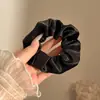 Scrunchie perezoso estilo francés para mujer, accesorio para el cabello de encaje blanco, liga para el cabello extragrande estilo coreano con un toque de alta gama