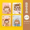 A7 Flip Lateral Pequeño Cuaderno Dibujo Animado Lindo Portátil Cuaderno Espiral Mini Bolsillo Cuaderno de Notas Diario