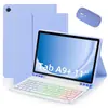 Adequado para Samsung Taba9Pus 11 polegadas Teclado Bluetooth Capa Protetora S9Fe A8 X205 Capa de Couro Teclado Colorido