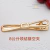 Celebridad de Internet estilo ins Mismo Estilo Alta Calidad Engrosado Dorado Hueco Geometría Pinza de Pato Pinza Lateral Linda Accesorios para Pasadores Hechos a Mano diy