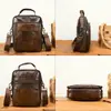 Bolso bandolera de piel de vaca de capa superior vintage transfronterizo para hombre, con asa superior, bolso de hombro
