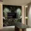 Láminas importadas de mármol verde aguacate natural, al por mayor, para paredes de fondo hechas a medida, encimeras de mesa de comedor y decoraciones de entrada
