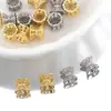 Cobre Banhado a Ouro 14K Espaçador de Contas Flor Vazada em Forma de Cintura Acessórios para Montagem de Pulseira Colar DIY