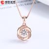 Collar Inteligente Redondo de Plata Esterlina 925 Diseño Nicho Femenino Colgante Corazón Latiente Sentido Avanzado Estilo ins Cadena Clavícula