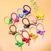 Pingentes coloridos para chaveiro, clipes anti-queda, alças de silicone, cordões para chaves, cordas elásticas para organizar, ganchos para mochila e acessórios