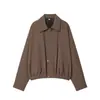 Ropa europea y americana para mujer transfronteriza, moda casual de venta caliente en AliExpress, chaqueta de aviador de doble botonadura + pantalones ajustados con cremallera