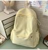 Mochila Nueva Estilo Japonés Ins de Aspecto de Alta Calidad Fresca y Dulce de Color Caramelo con Lazo para Estudiantes de Secundaria y Preparatoria Mochila Ligera