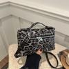 Moda Estampado Leopardo Hombro Portátil 2025 Nuevo Primavera Retro Hombro Bandolera Bolso Cuadrado Pequeño para Mujer