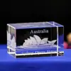 Trofeo de Cristal Luminoso Creativo Logo de Empresa Recuerdo de Aniversario Luz Nocturna LED Personalizada Adornos de Tallado Interior