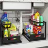 ¡Guau, Amazon estante para fregadero de cocina extraíble almacenamiento de especias canasta extraíble en capas cajón de baño