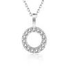 Amazon transfronterizo nuevo collar con incrustaciones de circonita de diamantes completos 26 letras inglesas femenino acero de titanio colgante DIY cadena de clavícula