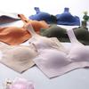 Tranquilidad cuatro generaciones de ropa interior sin costuras para mujer chaleco de dormir sujetador transfronterizo talla grande sin aros fruncido espalda bonita sujetador deportivo