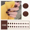 Novas unhas postiças foscas de alta qualidade, unhas postiças de cor sólida populares acabadas para atacado
