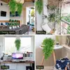 Hojas de Bambú Simuladas, Arreglo de Escena de Plantas de Plástico, Enredaderas de Hojas Verdes, Enredaderas Artificiales, Plantas Verdes para Colgar en la Pared, Adornos para Paisajismo de Jardines