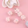 Industria pesada camelia perla taladro bola agujero recto cuentas DIY cadena para teléfono móvil llavero cadena para bolso accesorios al por mayor