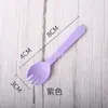 Garfos e colheres de plástico descartáveis, coloridos, espessados e com acabamento fosco; colheres de sobremesa descartáveis; vendas do fabricante e impressão de logotipo personalizado