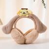 Nuevos Orejeras para Niñas Calientes de Invierno Felpa Plegables Orejeras para Adultos Kuromi Medianas y Grandes Niños Bebé Orejeras Calentador de Oídos