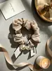 Ligas para el Cabello Estilo Coreano de Moño con Pedrería Scrunchies de Perlas Transfronterizos Tienda de Accesorios DIY Fuente de Suministro Fábrica