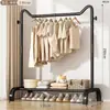 Cabideiro de Chão para Quarto Doméstico, Removível, Simples, com Dupla Barra, para Secar Roupa, Rack de Armazenamento