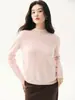 Suéter de cachemira para mujer con diseño hueco de borde festoneado, elegante y favorecedor, perfecto como capa base, top de punto casual