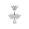 Anillo para el Ombligo Transfronterizo Europeo y Americano Corazón de Melocotón Mariposa Flor Circonita Clavo para el Ombligo Joyería para Piercings Corporales Más Vendida en Amazon
