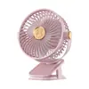 Ventilador Pequeno de Mão Ventilador de Resfriamento Violento para Mesa Dobrável Turbina Mini Portátil com Clipe Ventilador Recarregável por USB