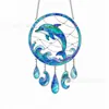 Apanhador de Sonhos DIY Transfronteiriço Pintado à Mão em Acrílico Ornamento Pendurado Educacional Infantil para Colorir Janela Pegador de Sol Pingente Decorativo