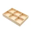 Caja de Almacenamiento Rectangular de Madera Maciza Estilo Retro Organizador de Rejilla de Gran Capacidad Caja de Almacenamiento Diseño Soporte para Bolígrafos