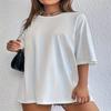 Camiseta de verano para dama al por mayor transfronteriza estampada moda casual linda manga corta camiseta de manga corta estampada con ojos de mujer