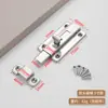 Pestillo de Puerta de Acero Inoxidable de Doble Extremo con Resorte para Dormitorio, Perno de Puerta Antirrobo, Pestillo de Botón Autoelástico Engrosado para Puertas y Ventanas de Baño