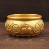 Adorno de lingote de oro pequeño brillante de aleación de imitación sólida, regalo estilo chino, lingote de oro
