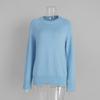 Suéter Pulóver de Cuello Redondo Transfronterizo para Mujer Estilo Perezoso Europeo y Americano Otoño e Invierno 2025 Suéter de Lana Tejido Holgado Suéter Simple para Mujer