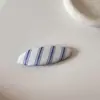 Pinza para el pelo de cuadros azules retro estilo coreano, Pinza dulce y única para patillas laterales, Pinza Bb para mujer de primavera y verano