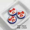 Cuentas Redondas Planas de Cerámica Pintadas a Mano para Aceituna, Cuentas Sueltas con Agujeros, Materiales Hechos a Mano para DIY, Accesorios para Pulseras, Collares, Aretes, Joyería
