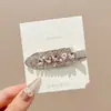 Pinzas de pelo florales de colores estilo coreano, pinzas elegantes y exquisitas para flequillo lateral, pasadores de lazo lindos para niñas