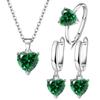 AliExpress Cross-border New Love Set Brincos Único Criativo Zircon Aberto Anel Em Forma de Coração Pingente Cadeia