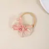 Novo acessório de cabelo infantil transfronteiriço da Amazon: laço de malha floral, tiara fina que não aperta o cabelo, protetor de moleira para bebês