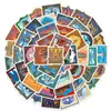 Compra Directa Transfronteriza de 50 Piezas de Set de Pegatinas de Edificios Emblemáticos del Mundo, Souvenir de Viaje Vintage, Decoración para Maleta y Diario