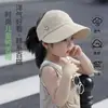 Sombrero de Sol de Verano para Niñas, Sombrero Visera Protector Solar, Gorra Deportiva de Secado Rápido, Sombrero de Sol Apto para Cola de Caballo de Bebé