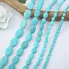 Pedras Turquesa Sintética em Formato Oval Soltas para Colares, Pulseiras e Acessórios de Roupa Artesanais DIY Atacado